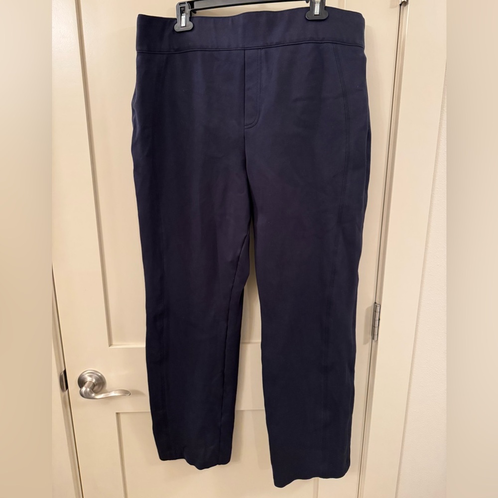 SPANX Straight Leg Pants in Navy Blue
